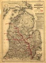 Michigan 1886 State Map, Michigan 1886 State Map